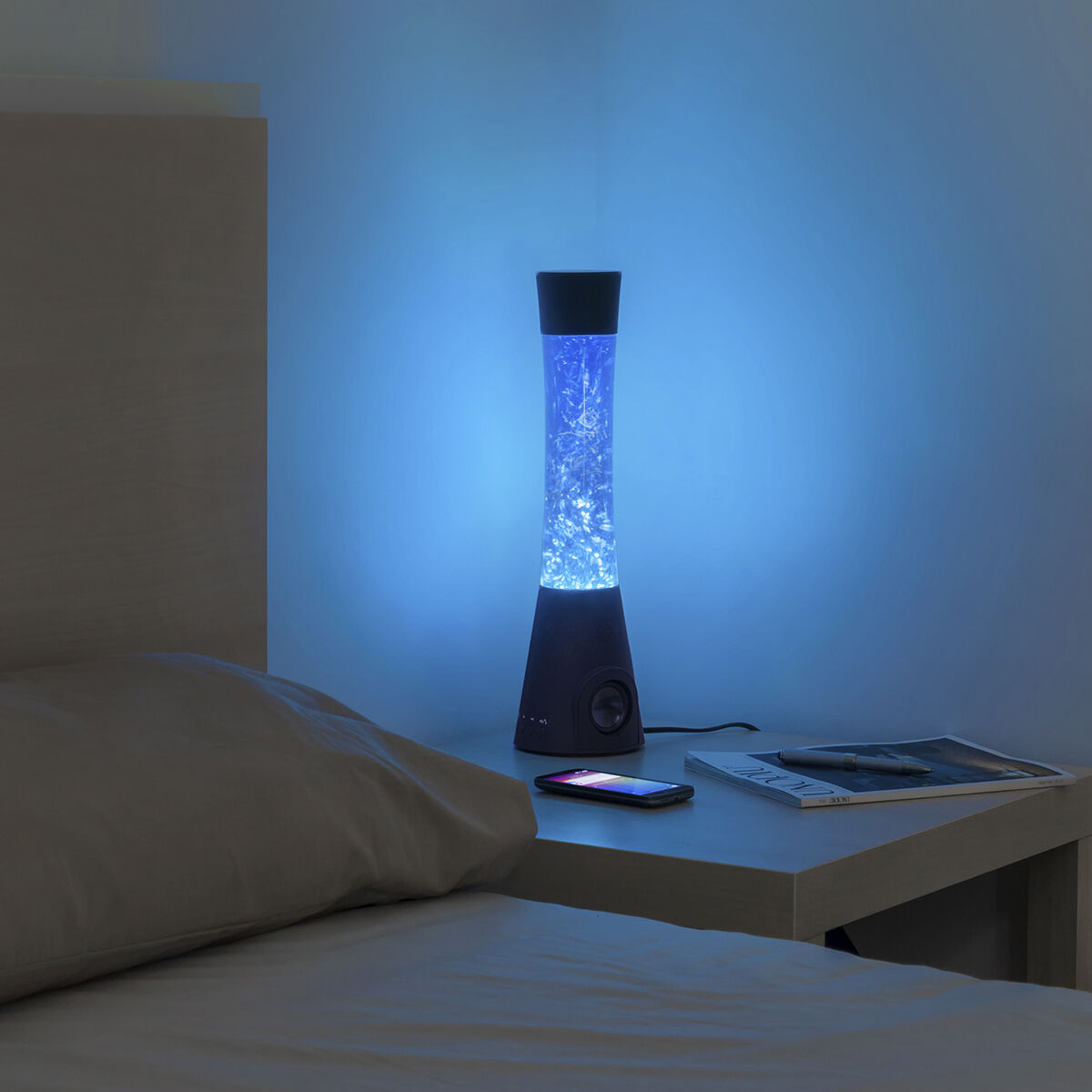 Laavalamppu Kaiuttimella ja Mikrofonilla Flow Lamp InnovaGoods