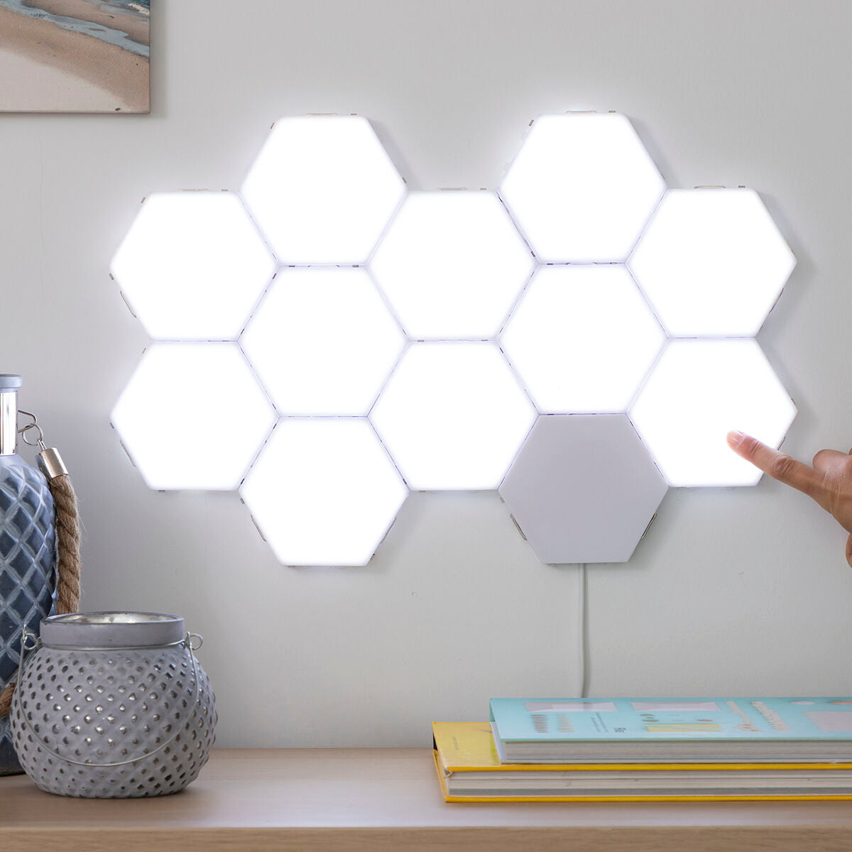 Setti magneettisia, modulaarisia LED-paneeleja kosketusnäppäimellä Tilight InnovaGoods (3 Kpl pakkaus)