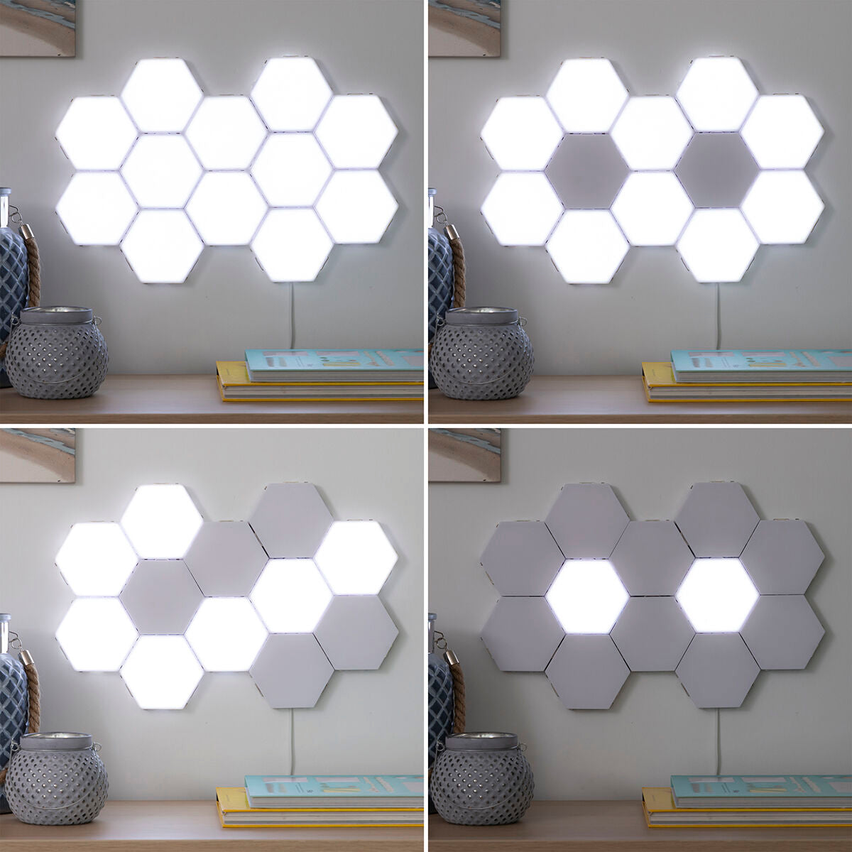 Setti magneettisia, modulaarisia LED-paneeleja kosketusnäppäimellä Tilight InnovaGoods (3 Kpl pakkaus)
