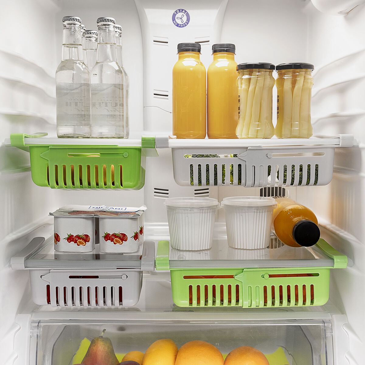 Säädettävä jääkaappilaatikko Friwer InnovaGoods (2 kpl pakkaus)