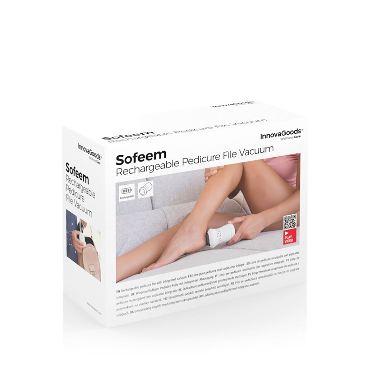 Ladattava pedikyyriviila integroidulla imulla Sofeem InnovaGoods