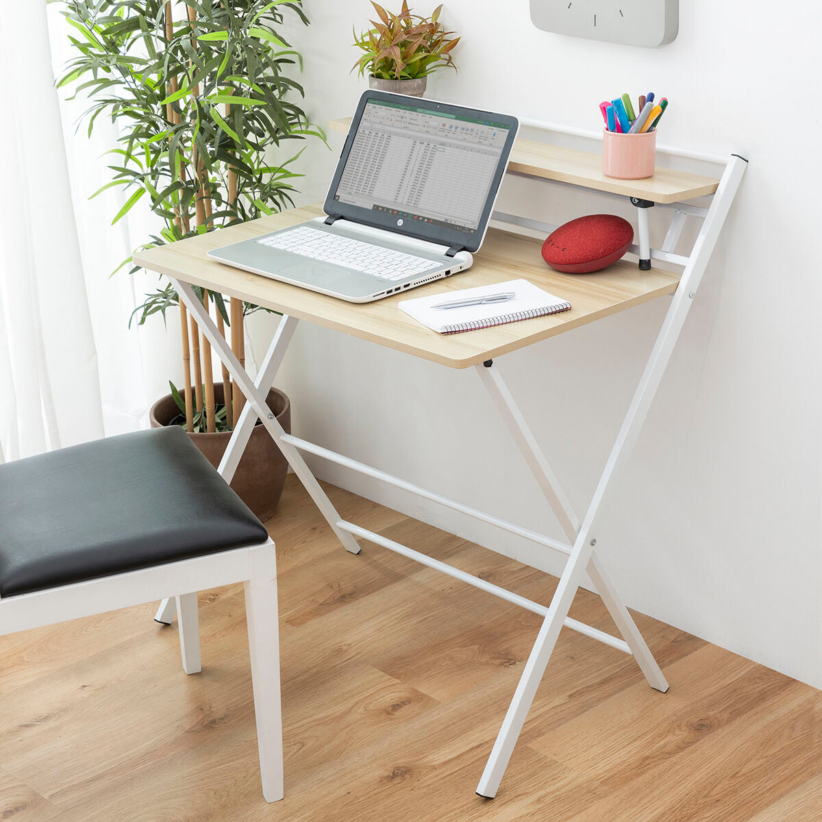 Taittuva työpöytä hyllyllä Tablezy InnovaGoods