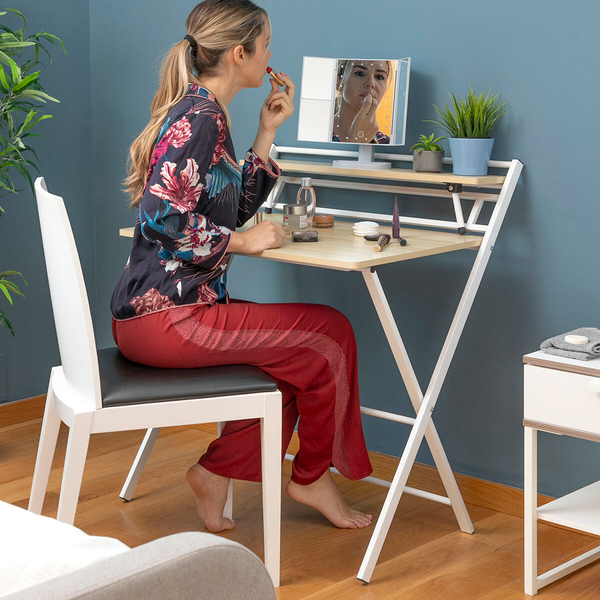 Taittuva työpöytä hyllyllä Tablezy InnovaGoods