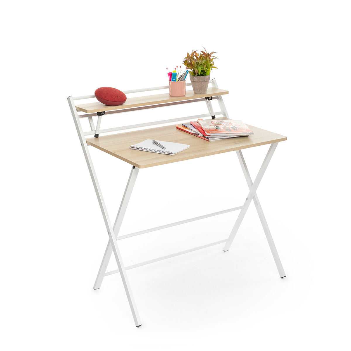Taittuva työpöytä hyllyllä Tablezy InnovaGoods