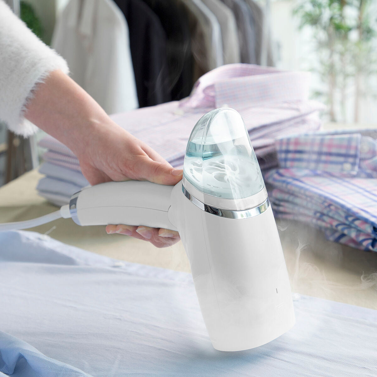 Pystysuuntainen taitettava höyrysilitysrauta Steeron InnovaGoods 1000 W