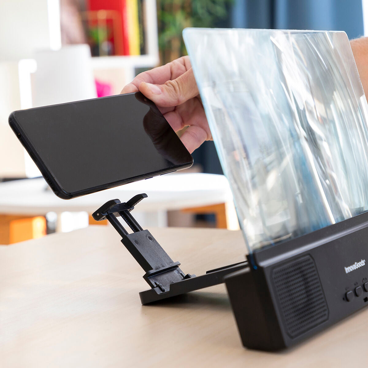 Kännykän lisänäyttö vahvistimella ja kaiuttimella Mobimax InnovaGoods