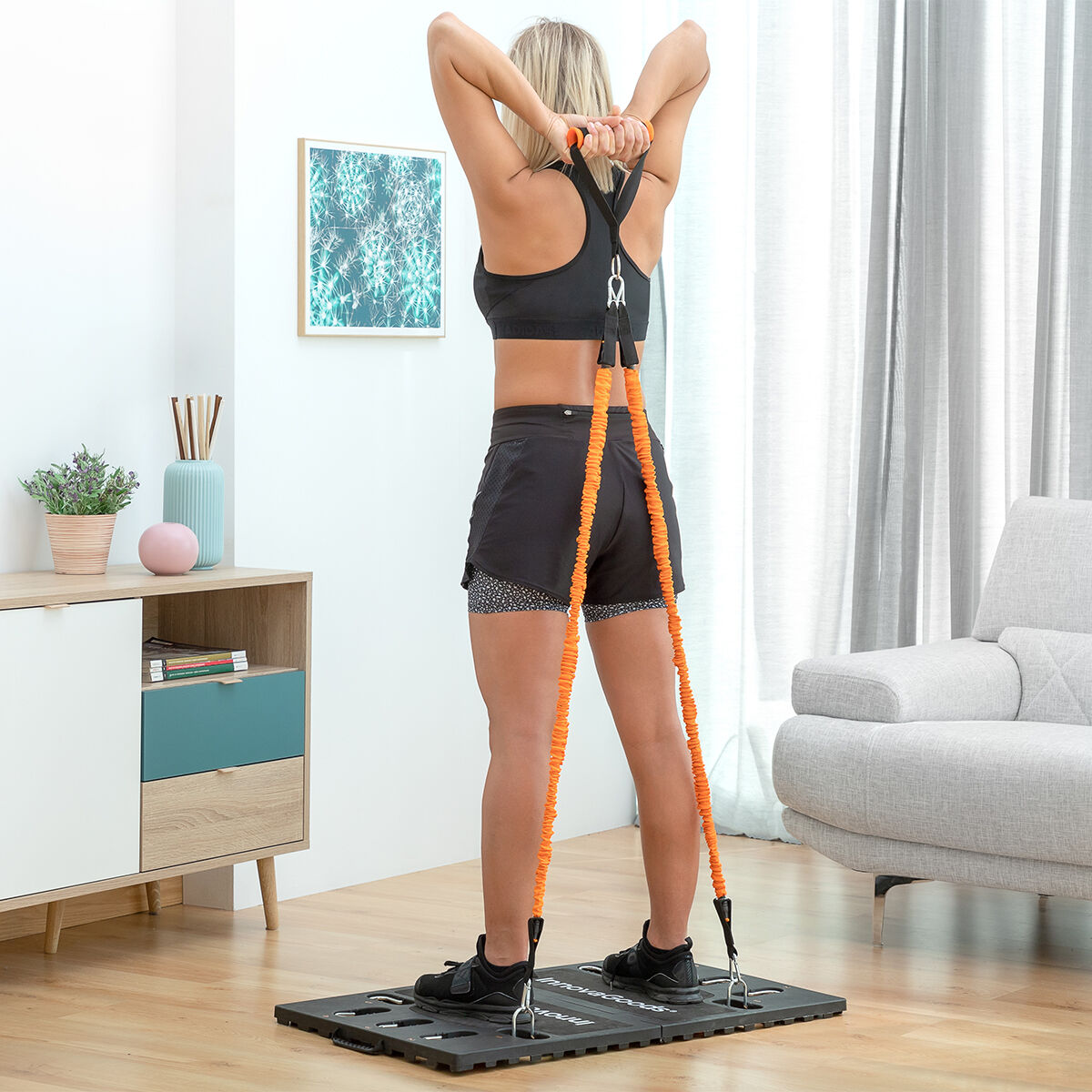 Integroitu kannettava harjoitusjärjestelmä harjoitusoppaalla Gympak Max InnovaGoods