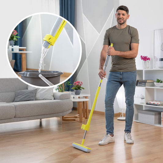 2-in-1 pöly- ja lattiamoppi itsepuristuvalla sienellä Wringop InnovaGoods