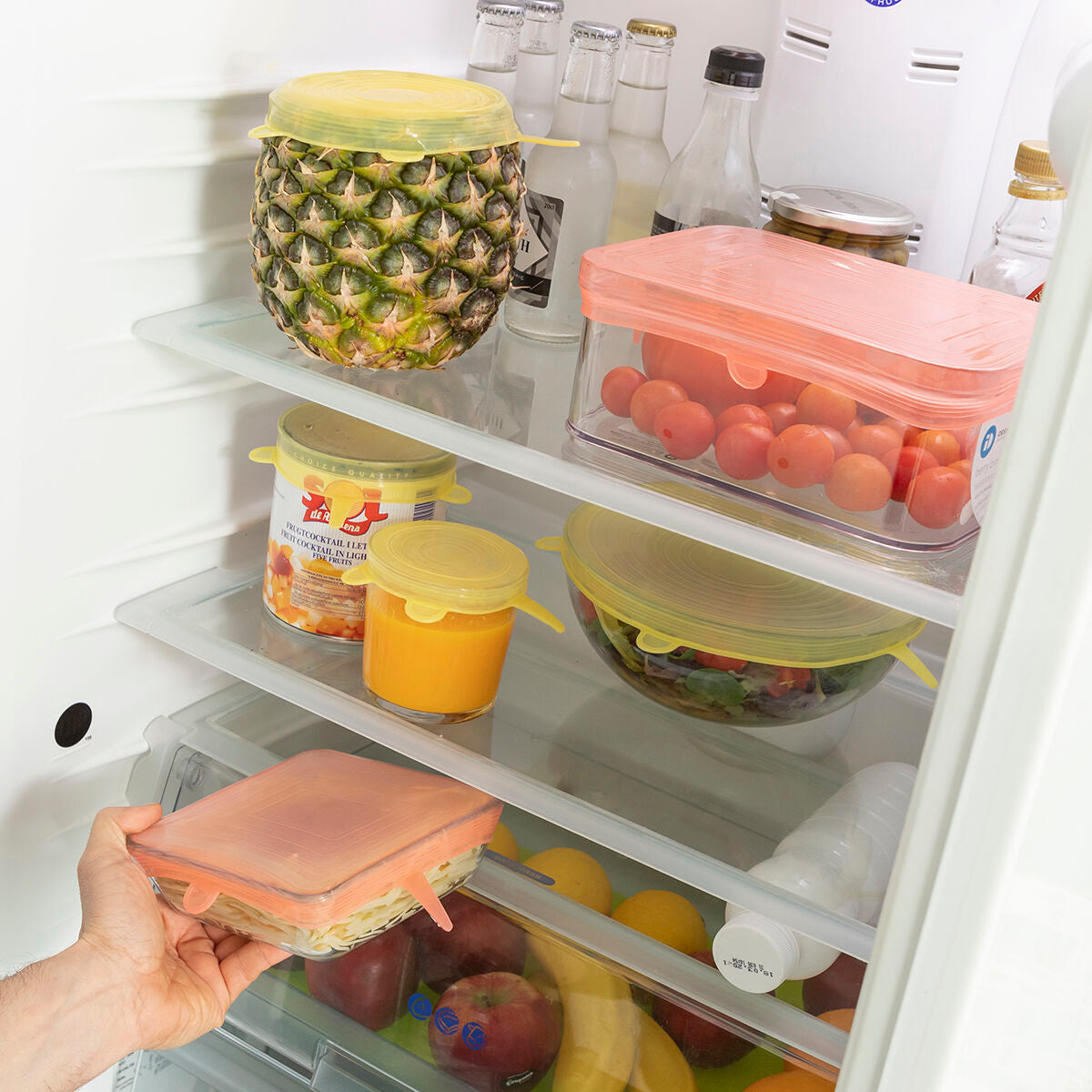 10 uudelleenkäytettävän ja venyvän kannen setti Lilyd InnovaGoods