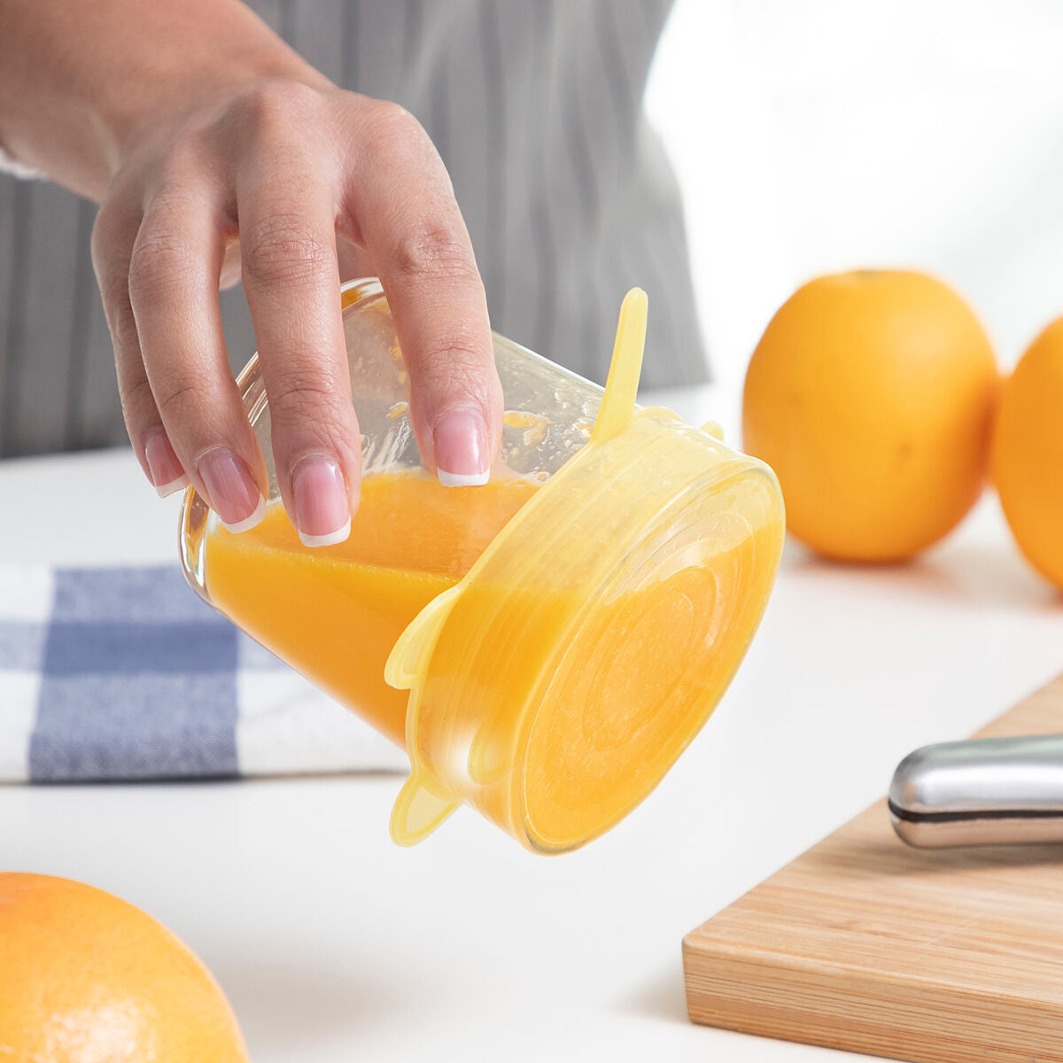 10 uudelleenkäytettävän ja venyvän kannen setti Lilyd InnovaGoods